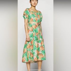 Farm Rio Pineapple Garden Linen Dress